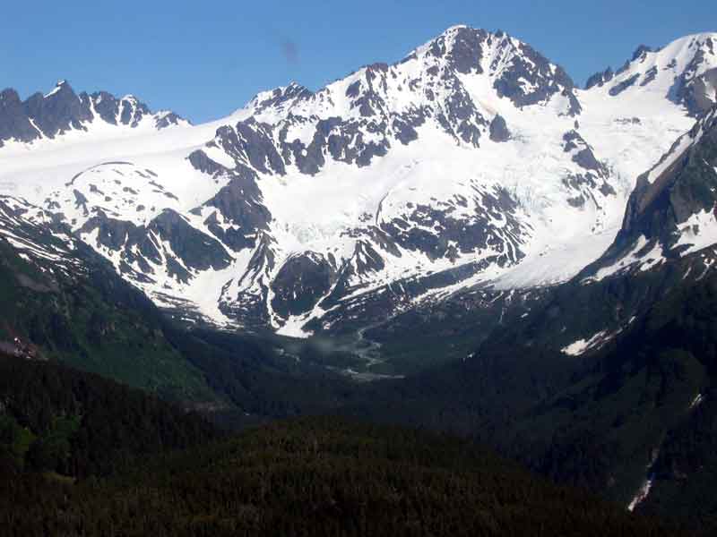 Up the glacier