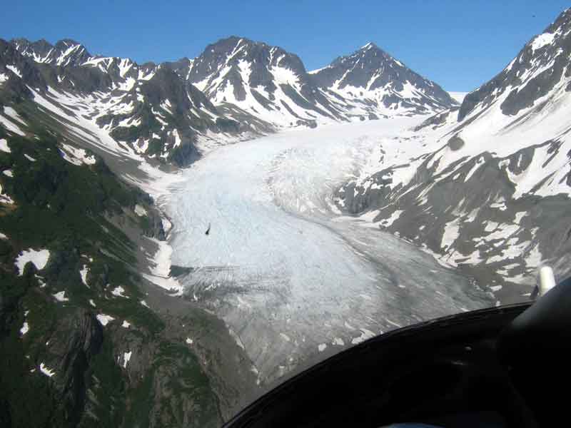 Up the glacier