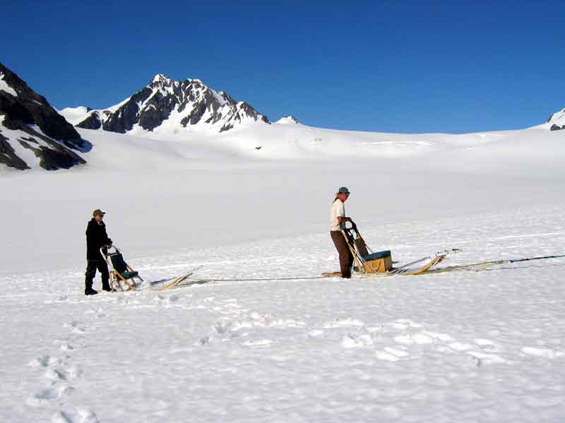 Anne and Maureen heading back to camp
