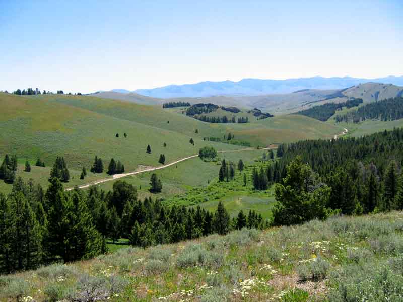 Looking from Lemhi Pass to the Most Distant Fountain Springs