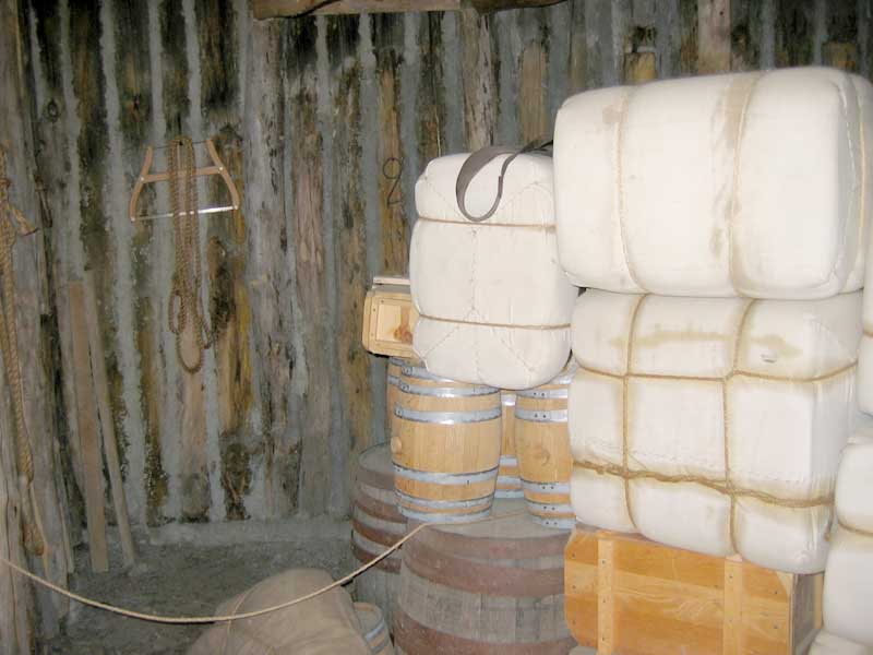 Storage room at the rear of the fort