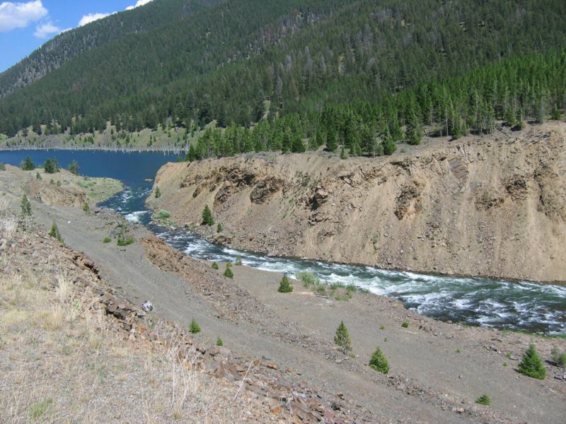 Madison flowing out of Quake Lake