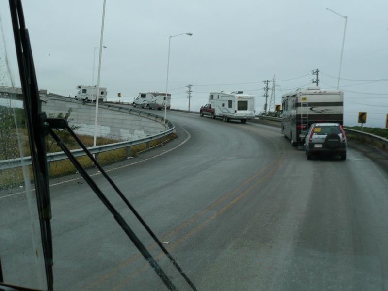 Back on the road in the rain