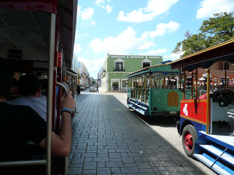 Riding on the city tour