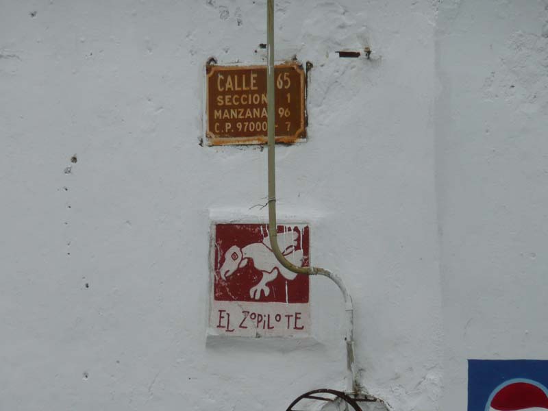 One of the tiles that name the corner