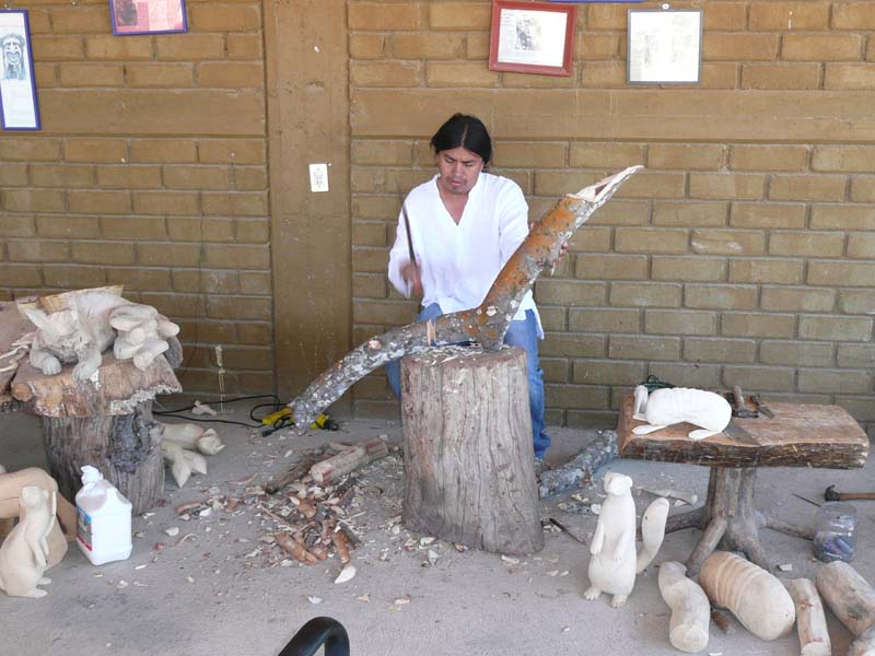 The start of a wood carving