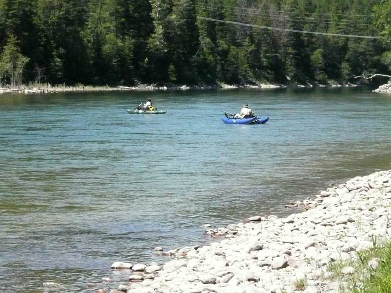 Pontoon boats on the Flathead